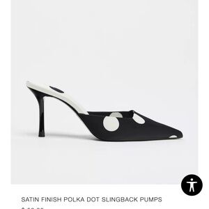 Zara Satin finish slingback pumps